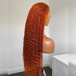 Ginger Color 13x6 Brazilian Lace Front Human Hair Wigs Pre Plucked Natural Hairline With Baby Hair Eva【T090】