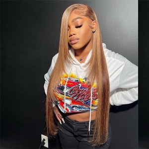 Queens! You Don’t Need a Smaller Crown. You Need a Wig! Eva Ash Blonde 4# 27# 13x6 Straight Lace Front Human Hair Wigs 【T023】