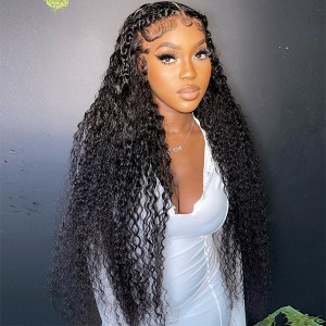 Super Soft and Shiny Curls & Lace Melted So Perfectly! 13x6 Lace Front Wigs Pre Plucked Hairline With Transparent Swiss Lace【W399】