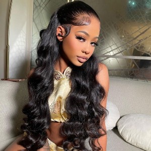 Eva Hair Wave Virgin Human Hair 13x6 Lace Front Wigs Pre Plucked Hailine And Bleached Knotes【W563】