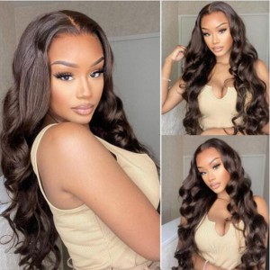 Most popular Raw Wave Texture to date. Raw Cambodian Wave is goals ！！！#4Color 13x6 Lace Front Wigs Pre Plucked Hairline Swiss Lace【V016】