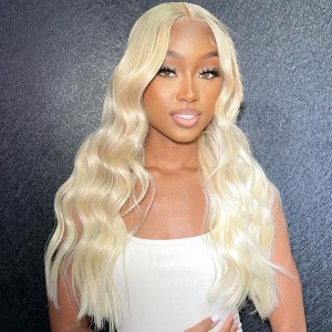 Eva Hair 13x6 Lace Front Wig Pre Plucked Brazilian Remy Hair 613# Blonde Color Wave Bob Wig Glueless【w139】