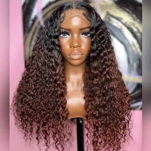 GLUELESS LONG WIG 6 INCH PARTING. Eva 130% Density 13x6 Curly Wig Pre Plucked Invisible Swiss Lace【Y26】