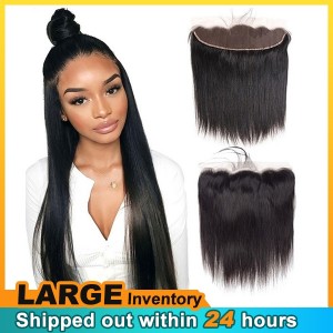 13x4 Lace Frontal Closure  HD Human Hair Swiss Lace Closure Transparent Middle Free Three Part Top Closures【H031】
