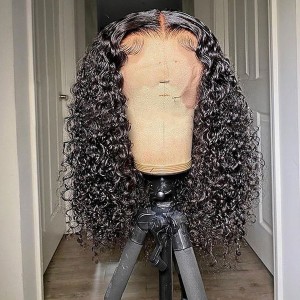 GLUELESS LONG WIG 6 INCH PARTING. Eva 130% Density 13x6 Curly Wig Pre Plucked Invisible Swiss Lace【G17】