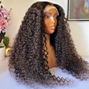 Eva Hair Deep Curly Virgin Human Hair 13x6 Lace Front Wigs Pre Plucked Hailine And Bleached Knotes【W562】