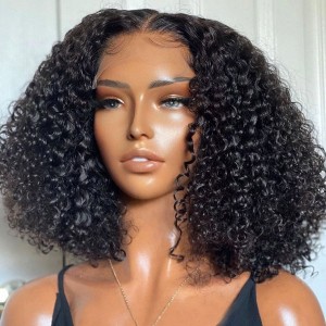 Kinky Curly Neck Length 5x5 HD Undetectable Lace Wig | Natural Hairline Eva【W571】