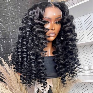  Real 5x5 HD Lace Glueless Loose Wave Hair Natural Black 100% Human Hair Elva hair 【G19】